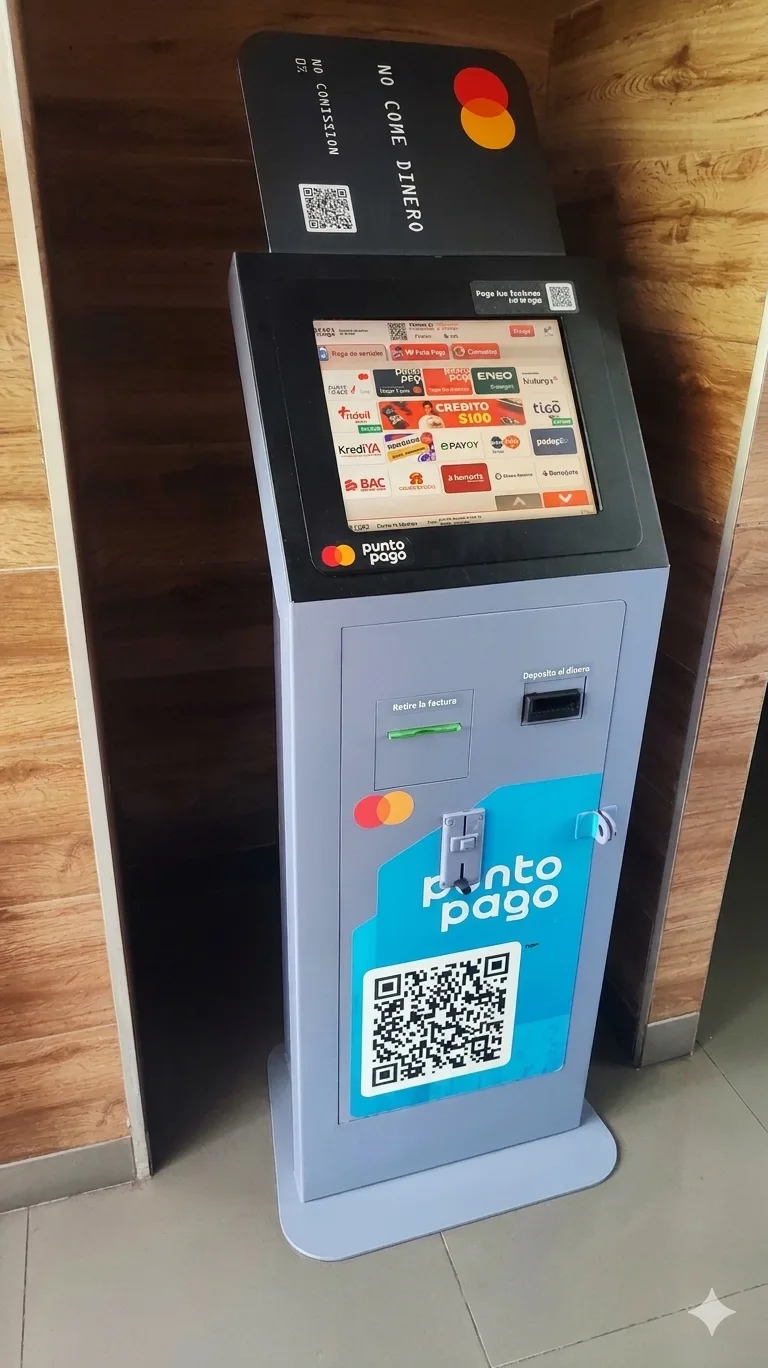 Kiosco de pago en un local